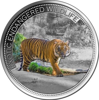 Fiji - 2016 - 10 Dollars - Exotic Endangered Wildlife MALAYAN TIGER (PROOF)
