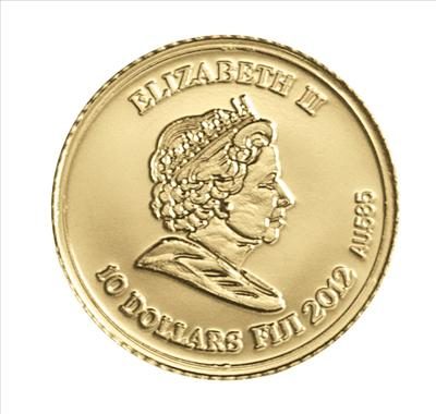 Fiji - 2012 - 10 dollar - Treasure World Gold RUSSIA WHITE TOPAZ (PROOF)