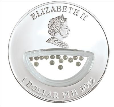 Fiji - 2012 - 1 dollar - Treasure World SWITZERLAND SMOKY QUARTZ (PROOF)