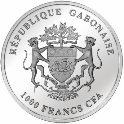 Gabon - 2014 - 1000 Francs - Smick Silver 1 Oz Edition Springbok (PROOF)