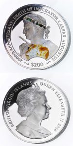 British Virgin Islands - 2014 - 200 Dollar - Augustus Caesar Coin (PROOF)