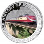 Liberia - 2011 - 5 Dollar - Railroad TRANS-EUROP EXPRESS (PROOF)