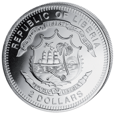 Liberia - 2 dollar - Angel (PROOF)