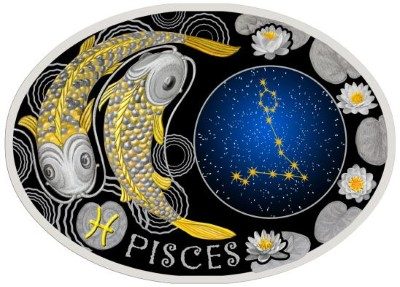 Macedonia - 2015 - 10 Denars - Zodiac Signs PISCES (PROOF)