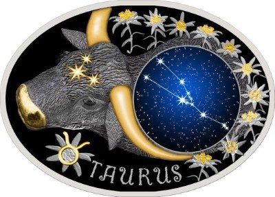 Macedonia - 2015 - 10 Denars - Zodiac Signs TAURUS (PROOF)
