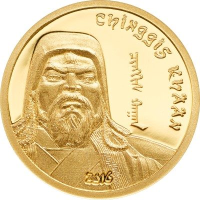 Mongolia - 2016 - 1000 Togrog - Chinggis Khan 2016 GOLD (PROOF)