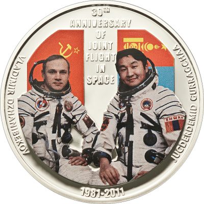 Mongolia - 2011 - 500 Tugrik - First Man in Space (PROOF)