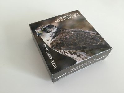 Mongolia - 2015 - 500 Togrog - Saker Falcon (birding series) incl box (PROOF)
