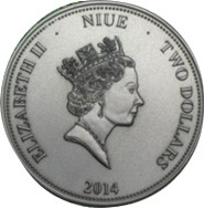 Niue - 2014 - 2 Dollars - Swiss Capercaillie (ANTIQUE)