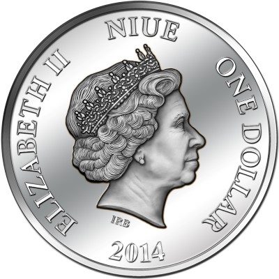 Niue - 2014 - 1 Dollar - Forget Me Not (PROOFLIKE)