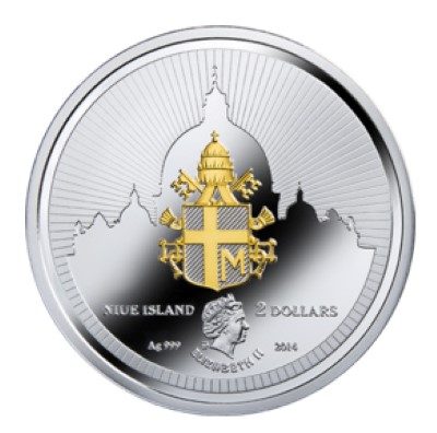 Niue - 2014 - 2 dollar - Saint John Paul II (PROOF)