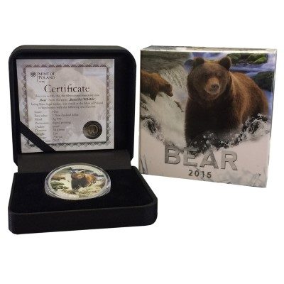 Niue - 2015 - 1 Dollar - Beautiful Wildlife BEAR (PROOF)