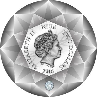 Niue - 2016 - 2 Dollars - Diamond Shaped Coin (SATINED)