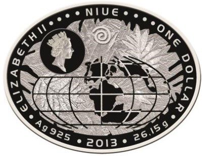 Niue - 2013 - 1 Dollar - Jurrasic Period LIFE ON THE GROUND (PROOF)