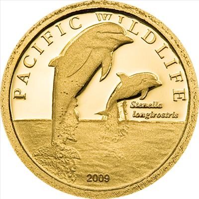 Niue - 2009 - 2 Dollars - Spinner Dolphins GOLD (PROOF)
