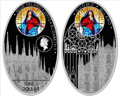 Niue - 2010 - 1 Dollar - Cathedrals MILAN (PROOF)