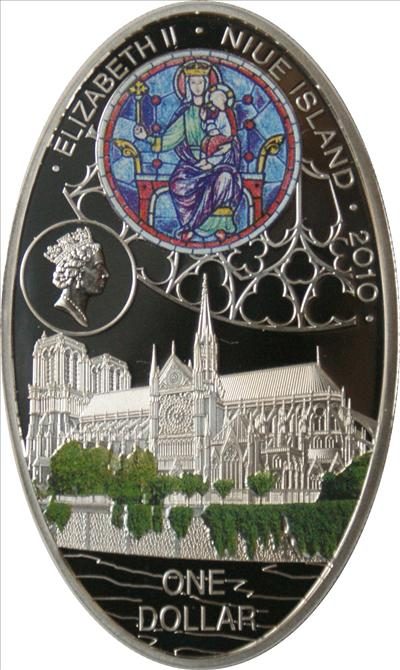 Niue - 2010 - 1 Dollar - Cathedrals NOTRE DAME (PROOF)