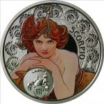 Niue - 2011 - 1 Dollar - Zodiac Mucha SCORPIO (PROOF)