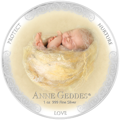 Niue - 2013 - 2 Dollars - Anne Geddes PROTECT NURTURE LOVE (PROOF)