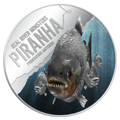 Niue - 2013 - 2 Dollars - Real River Monsters - Piranha (PROOF)