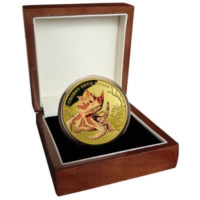 Niue - 2015 - 100 Dollars - Thorny Devil Lizard Gold (PROOF)