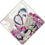 Palau - 2014 - 10 Dollars - Animals in Glass BUTTERFLY GRETA OTO (including box) (PROOF)