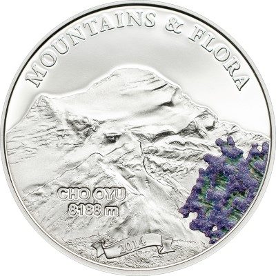 Palau - 2014 - 5 Dollars - Mountains and Flora CHO OYU (including box) (PROOF)