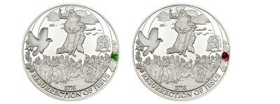 Palau - 2014 - 3 x 2 Dollar - Biblical Stories RESURRECTION OF JESUS (3 Coins Color set) (PROOF)