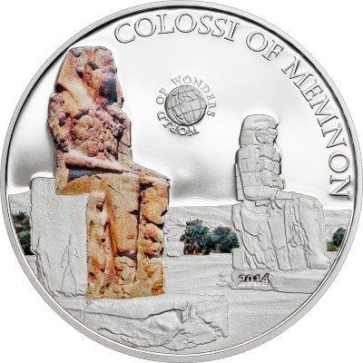 Palau - 2014 - 5 Dollars - World of Wonders COLOSSI OF MEMNON (including box) (PROOF)