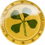 Palau - 2015 - 1 Dollar - Four Leaf Clover in Gold (PROOF)