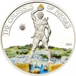 Palau - 2013 - 5 dollar - Antique 7 Wonders of the World COLOSSUS OF RHODES (including box) (PROOF)