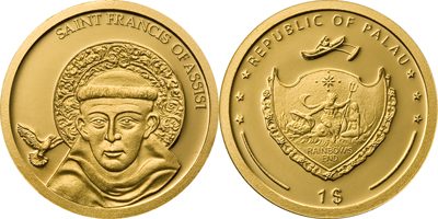Palau - 2008 - 1 Dollar - Saint Francis of Assisi (PROOF)
