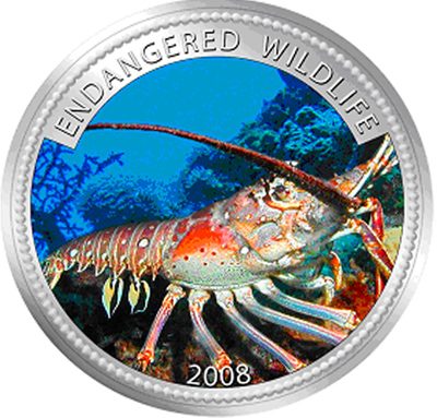 Palau - 2008 - 1 Dollar - Lobster (PROOF)