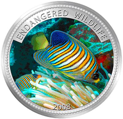 Palau - 2008 - 1 Dollar - Coral Fish (PROOF)