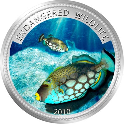 Palau - 2009 - 1 Dollar - Clown Trigger Fish (PROOF) - NumisCollect