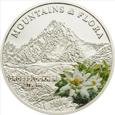 Palau - 2009 - 5 Dollars - Flora & Mountains GROSSGLOCKNER (PROOF)