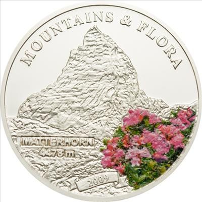Palau - 2009 - 5 Dollars - Flora & Mountains MATTERHORN (PROOF)