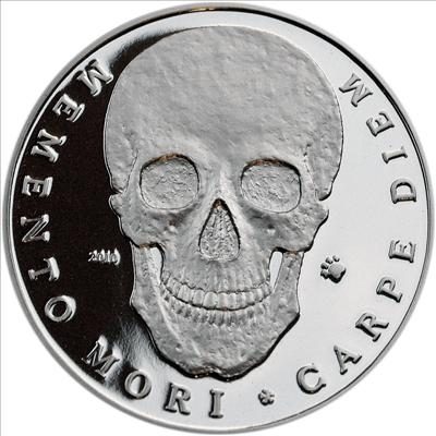 Palau - 2010 - 5 Dollars - Memento Skull (PROOF)