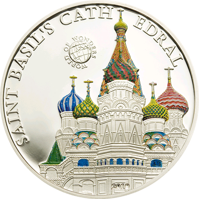 Palau - 2010 - 5 Dollars - World of Wonders ST. BASILS CATHEDRAL (PROOF)