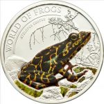 Palau - 2011 - 2 Dollars - World of Frogs ATELOPUS CERTUS orange (PROOF)