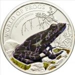 Palau - 2011 - 2 Dollars - World of Frogs ATELOPUS CERTUS purple (PROOF)