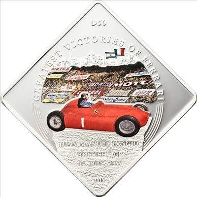Palau - 2011 - 1 Dollar - Greatest Victories of Ferrari Ferrari D50 Fangio (PROOF)