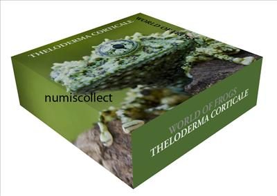 Palau - 2011 - 2 Dollars - World of Frogs THELODERMA CORTICALE (PROOF)