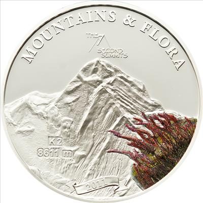 Palau - 2011 - 5 Dollars - Flora & Mountains K2 (PROOF)