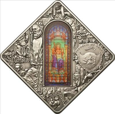 Palau - 2011 - 10 Dollars - Sacred Art Holy Windows SANTIAGO de COMPOSTELA (PROOF)