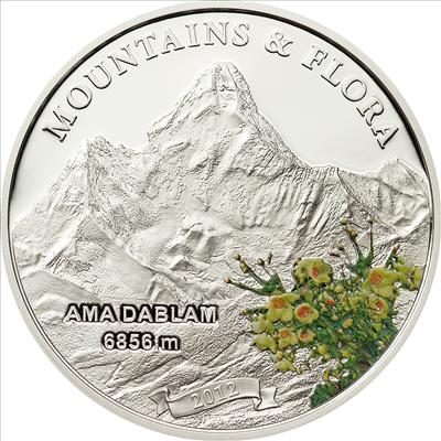 Palau - 2012 - 5 dollars - Mountains and Flora Ama Dablam (including box) (PROOF)