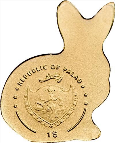 Palau - 1 dollar - Golden Rabbit (BU)