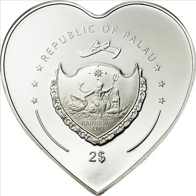Palau - 2012 - 2 Dollars - My heart flies for you (with box) (PROOF)