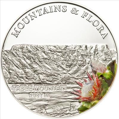 Palau - 2012 - 5 Dollars - Flora & Mountains TABLE MOUNTAIN (incl box) (PROOF)