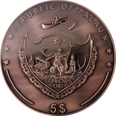 Palau - 2015 - 5 Dollars - Treasure Game Coin (including box) (PROOF)